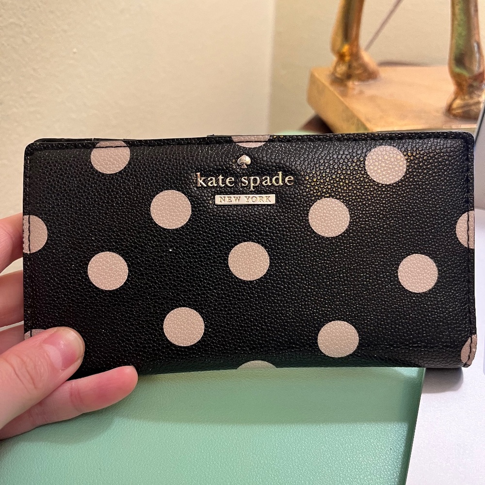 Kate Spade polka dot wallet